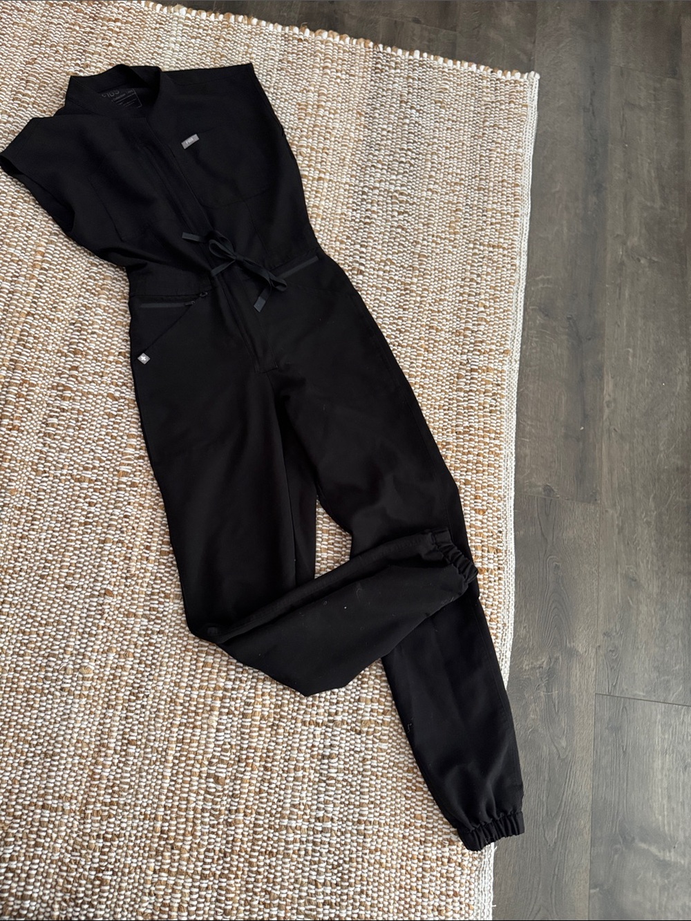 Figs Black Women's Jumpsuit with Drawstring Waist